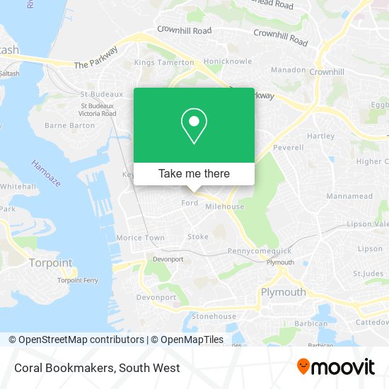Coral Bookmakers map