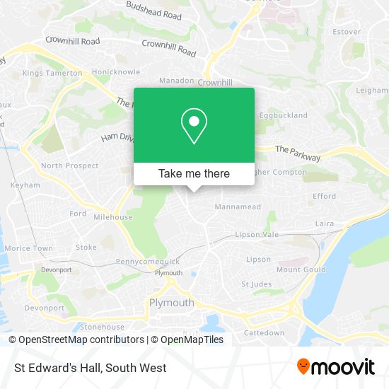 St Edward's Hall map
