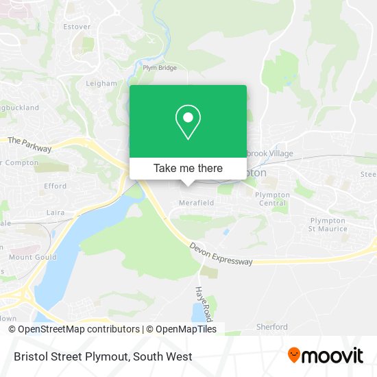 Bristol Street Plymout map