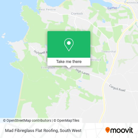 Mad Fibreglass Flat Roofing map