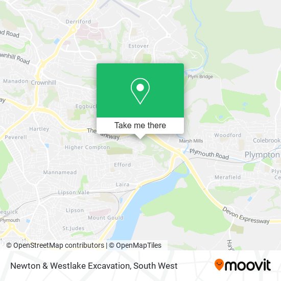 Newton & Westlake Excavation map