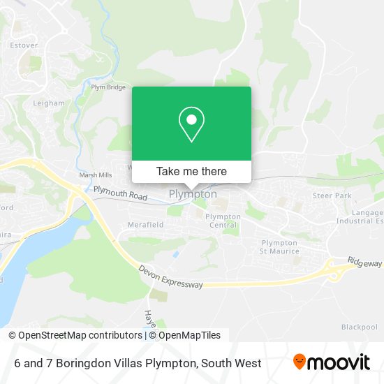 6 and 7 Boringdon Villas Plympton map