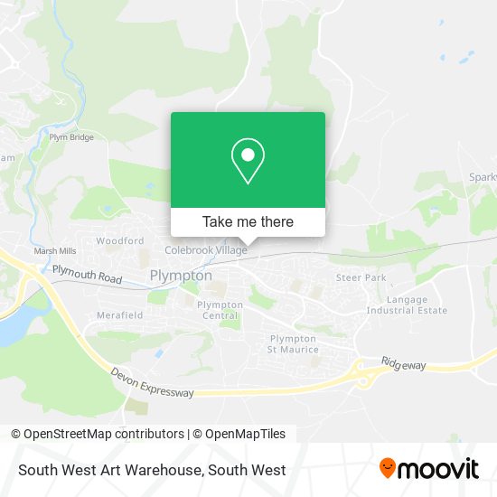 South West Art Warehouse map
