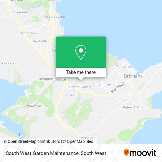 South West Garden Maintenance map