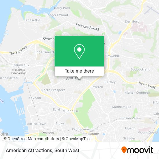 American Attractions map