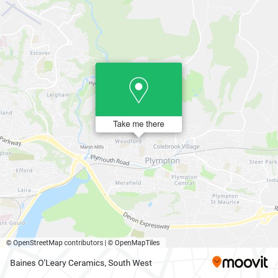Baines O'Leary Ceramics map