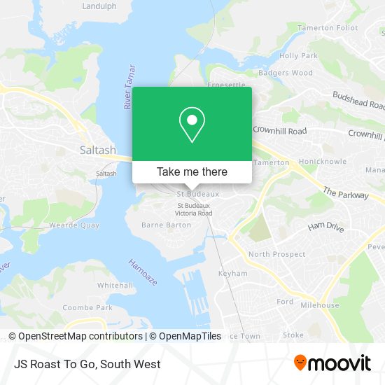 JS Roast To Go map