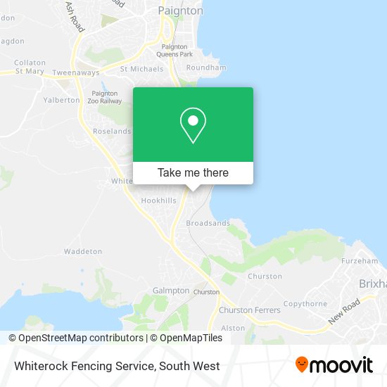 Whiterock Fencing Service map