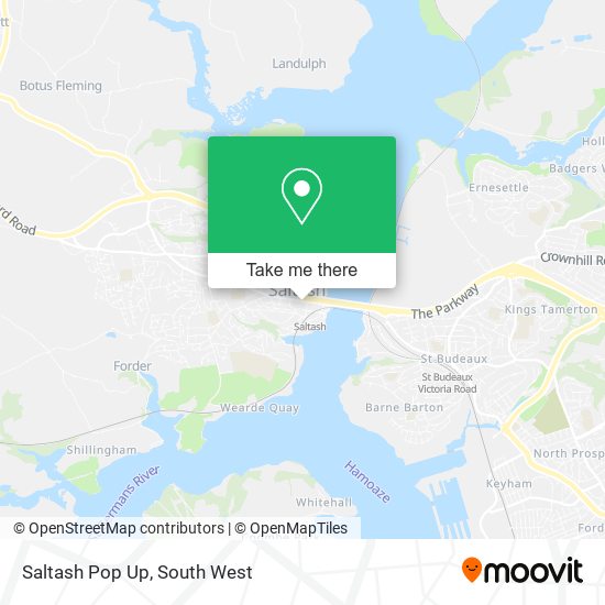 Saltash Pop Up map