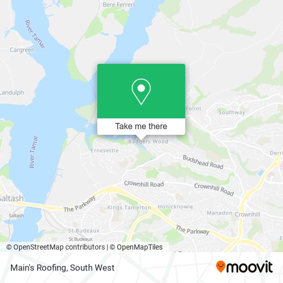 Main's Roofing map