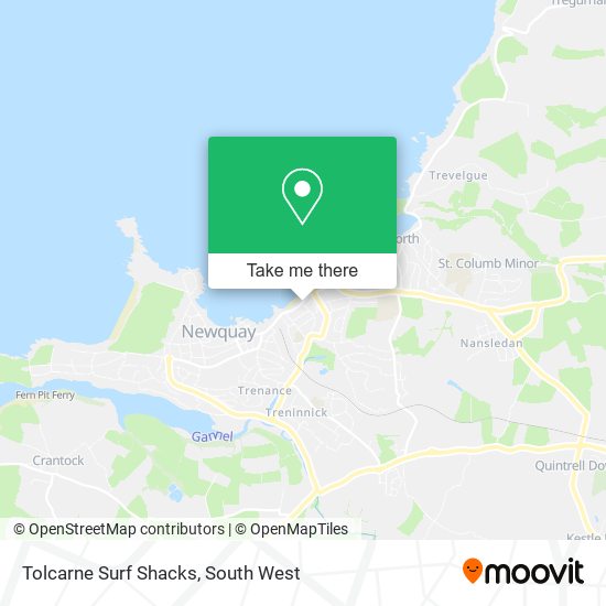 Tolcarne Surf Shacks map