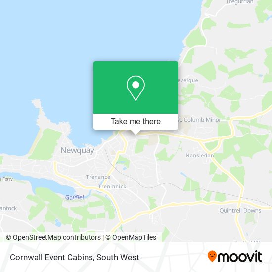 Cornwall Event Cabins map