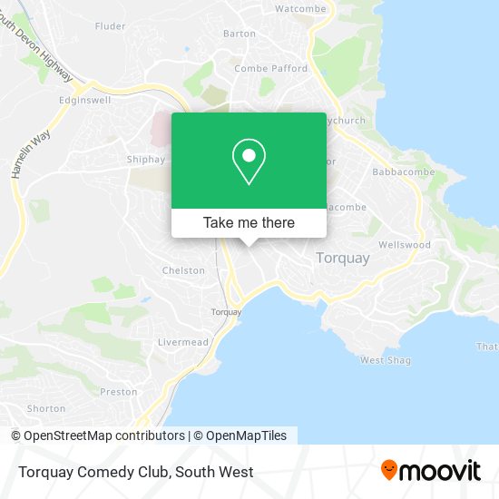Torquay Comedy Club map