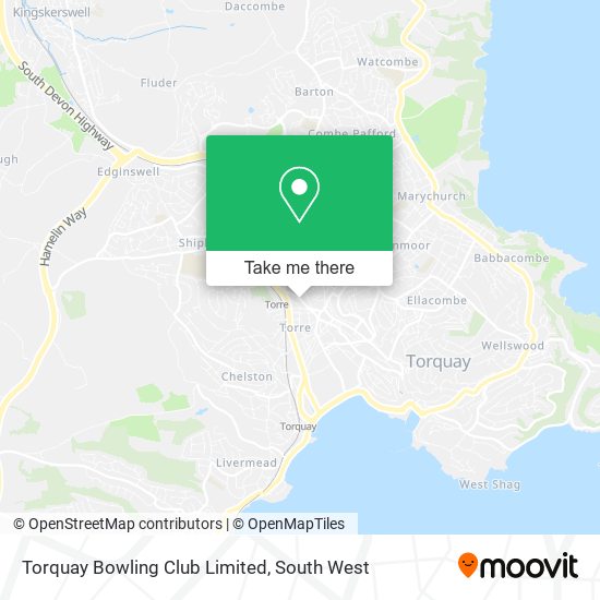 Torquay Bowling Club Limited map