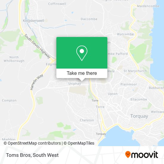 Toms Bros map