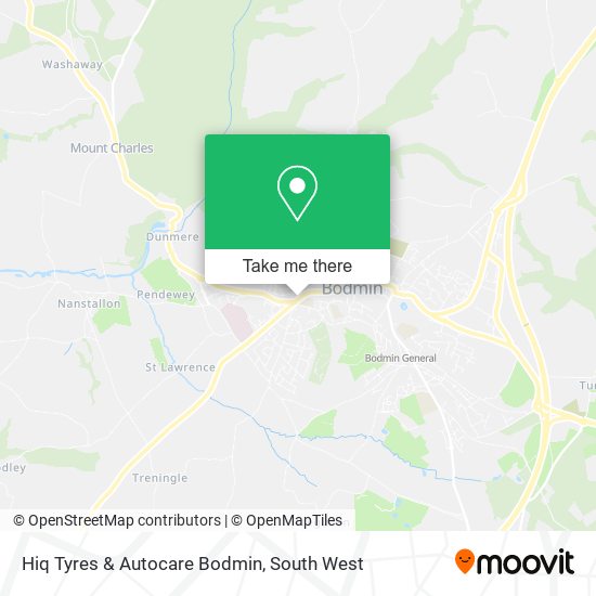Hiq Tyres & Autocare Bodmin map