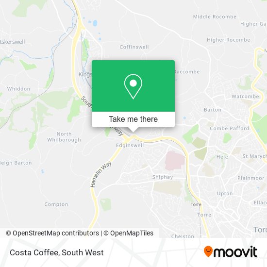 Costa Coffee map