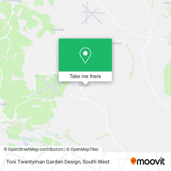 Toni Twentyman Garden Design map