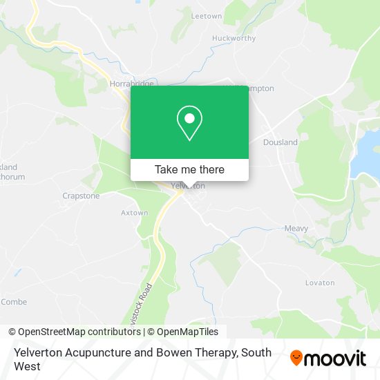 Yelverton Acupuncture and Bowen Therapy map