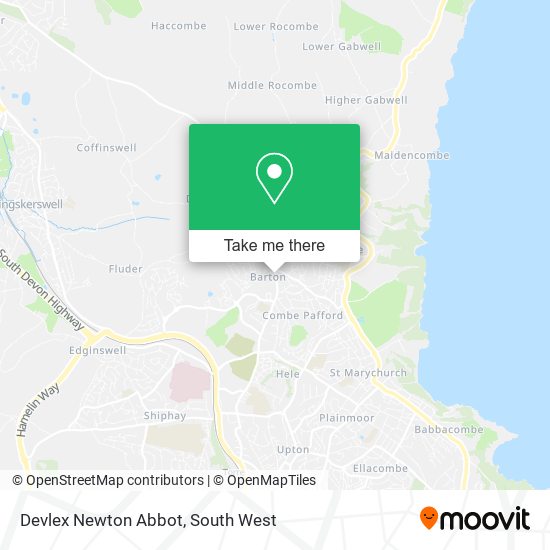 Devlex Newton Abbot map