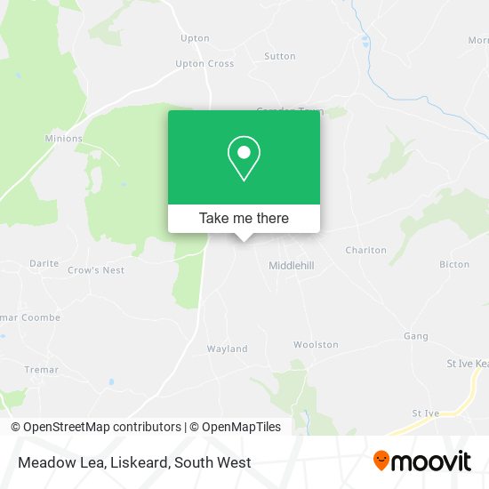 Meadow Lea, Liskeard map