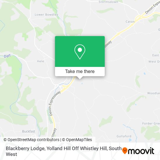 Blackberry Lodge, Yolland Hill Off Whistley Hill map
