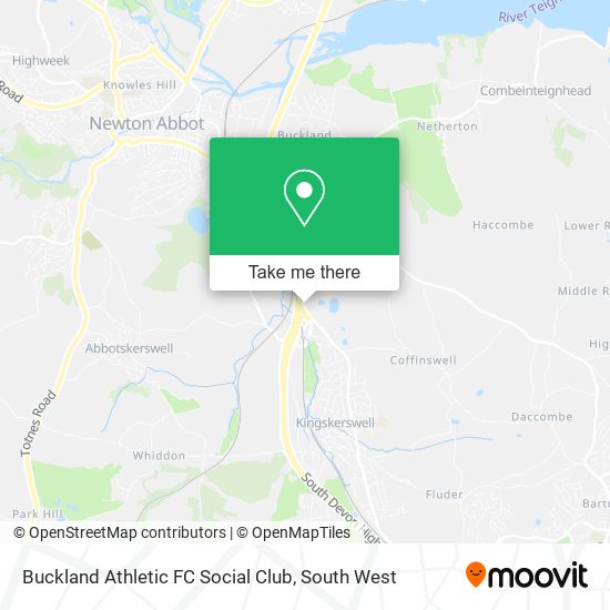 Buckland Athletic FC Social Club map