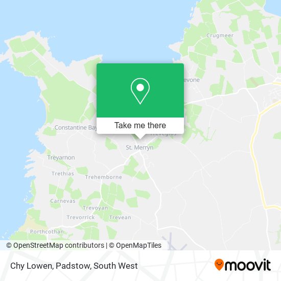 Chy Lowen, Padstow map