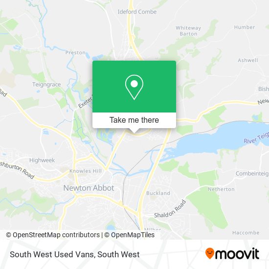 South West Used Vans map