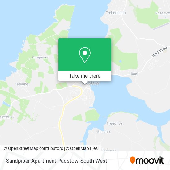 Sandpiper Apartment Padstow map