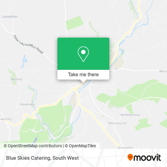 Blue Skies Catering map
