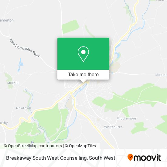 Breakaway South West Counselling map