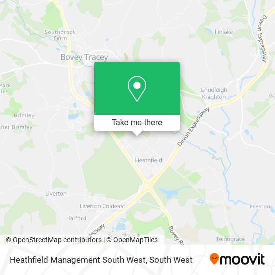 Heathfield Management South West map