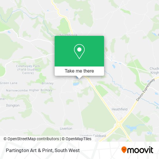 Partington Art & Print map