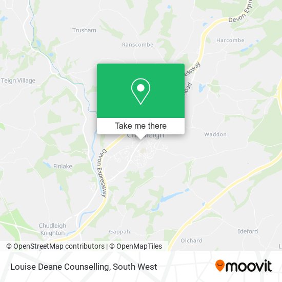Louise Deane Counselling map