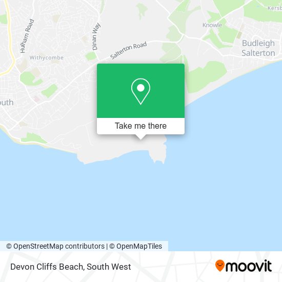 Devon Cliffs Beach map