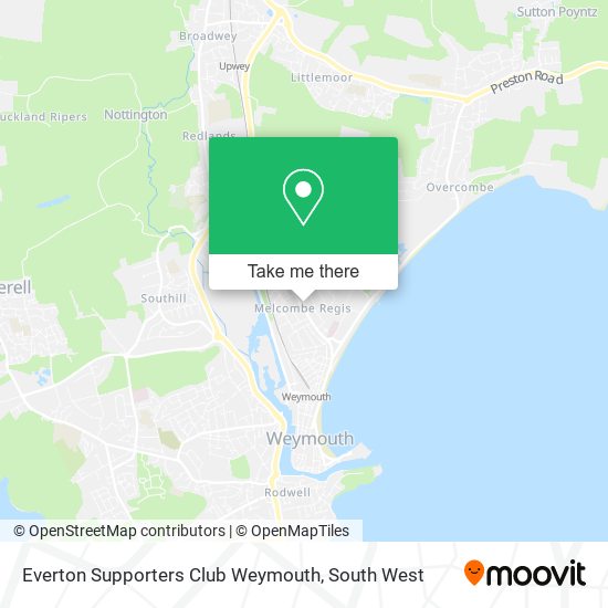 Everton Supporters Club Weymouth map