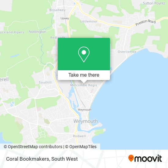 Coral Bookmakers map