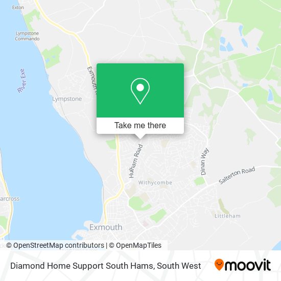 Diamond Home Support South Hams map