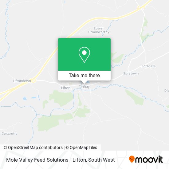 Mole Valley Feed Solutions - Lifton map