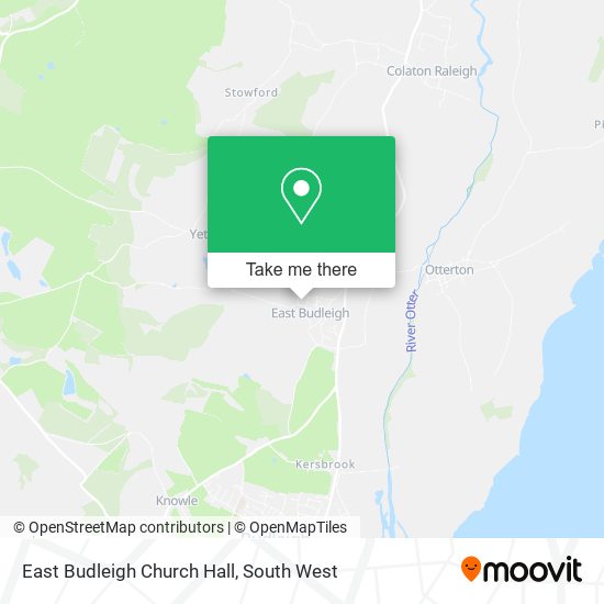 East Budleigh Church Hall map