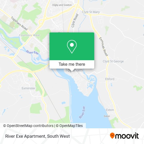River Exe Apartment map