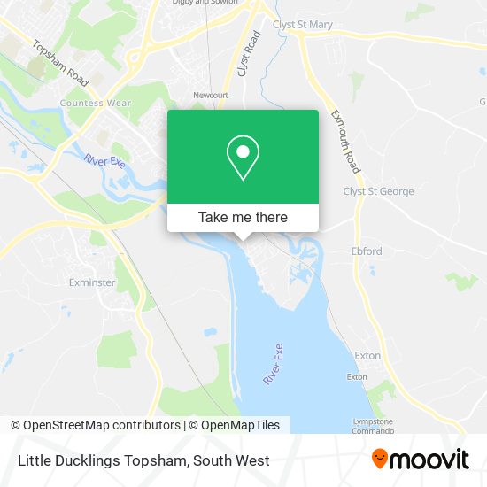 Little Ducklings Topsham map