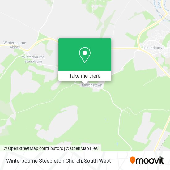 Winterbourne Steepleton Church map