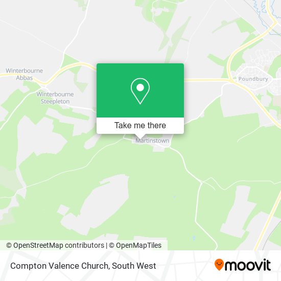 Compton Valence Church map