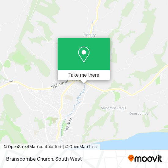 Branscombe Church map