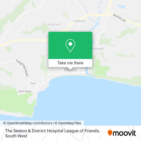 The Seaton & District Hospital League of Friends map