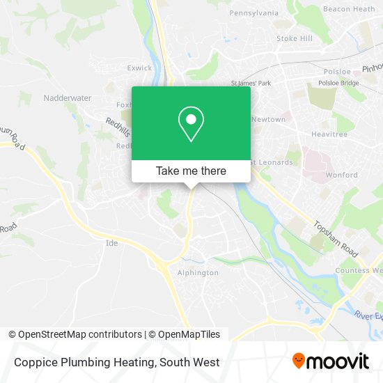 Coppice Plumbing Heating map