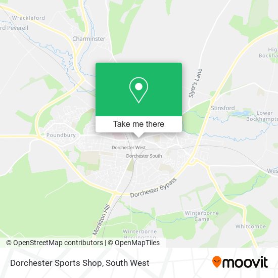 Dorchester Sports Shop map