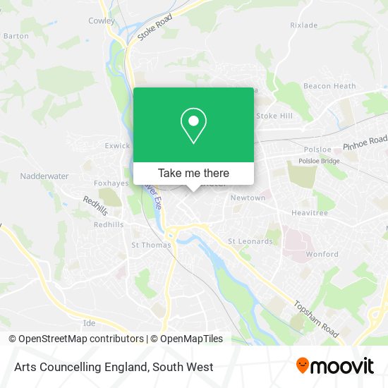 Arts Councelling England map